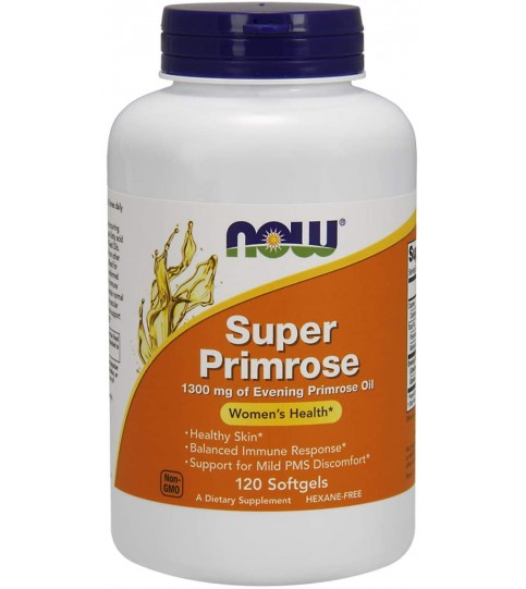 NOW Supplements, Super Primrose 1300 mg, 120 Softgels