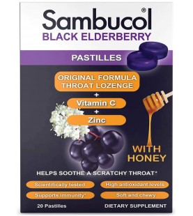 Sambucol Pastilles, Black Elderberry, 20 Count