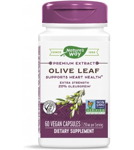 Nature's Way Premium Extract Standardized Olive Leaf, 250 mg, 60 VCaps