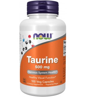 NOW Supplements, Taurine 500 mg, 100 Capsules