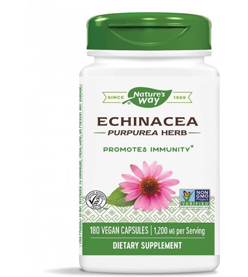 Nature's Way Echinacea Purpurea Herb, 1,200 mg per serving, 180 Capsules