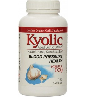 Kyolic Aged Garlic Extract Formula 109, Blood Pressure Health, 160 capsules