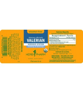 Herb Pharm Certified Organic Valerian Root Liquid Extract, 1 Ounce