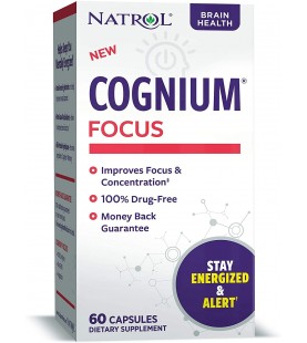 Natrol Cognium Focus, Brain Health & Focus Supplement, 60 Capsules