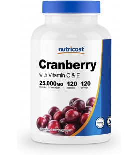 Nutricost Cranberry Extract 25,000mg, 120 Capsules