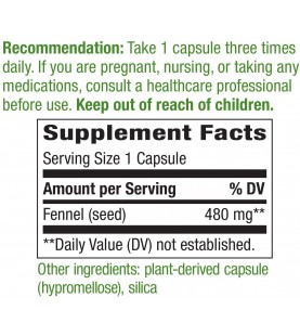 Nature's Way Fennel Seed 480 Mg, 100 Count