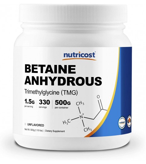 Nutricost Betaine Anhydrous Trimethylglycine, 500 Grams