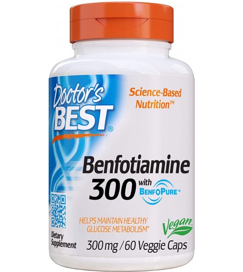 Doctor's Best Benfotiamine, 300 mg, 60 Veggie Caps