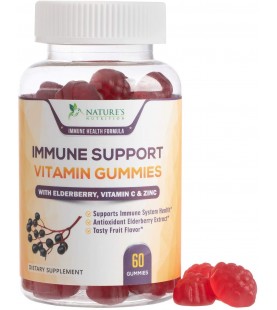 Immune Support Gummies with Elderberry, 60 Gummies