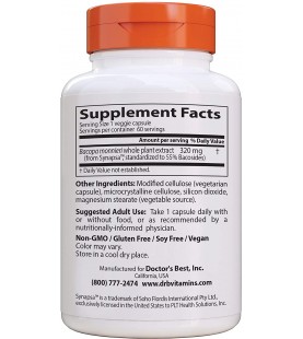Doctor's Best Bacopa with Synapsa, 320 mg, 60 VC
