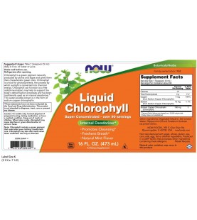 NOW Supplements, Liquid Chlorophyll, Mint Flavor, 16-Ounce