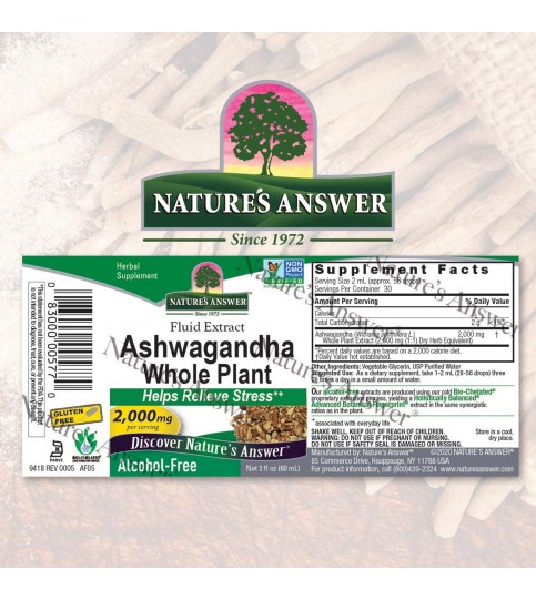 Nature's Answer Ashwagandha Root - 2oz