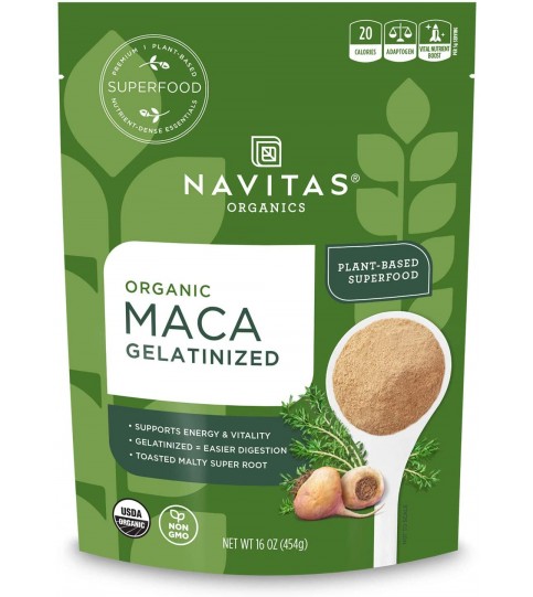 Navitas Organics Maca Gelatinized Powder, 16 oz. Bag, 90 Servings