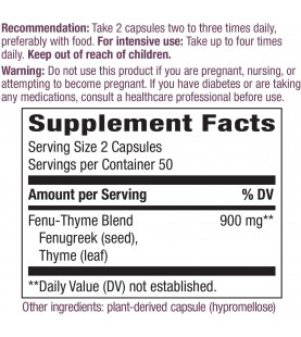 Nature's Way Fenu-Thyme, 900 mg per, 100 Capsules