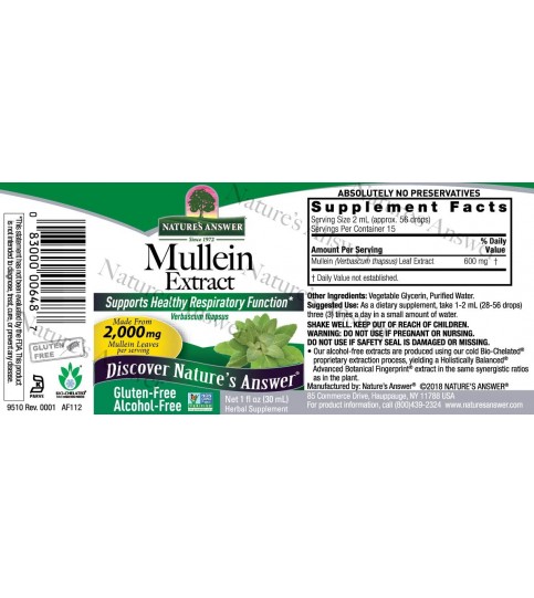 Nature's Answer Mullein Leaf 1oz