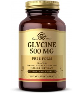Solgar – Glycine 500 mg, 100 Vegetable Capsules