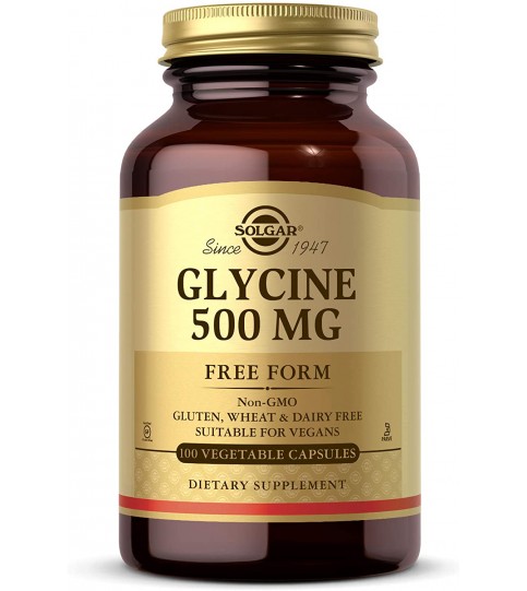 Solgar – Glycine 500 mg, 100 Vegetable Capsules