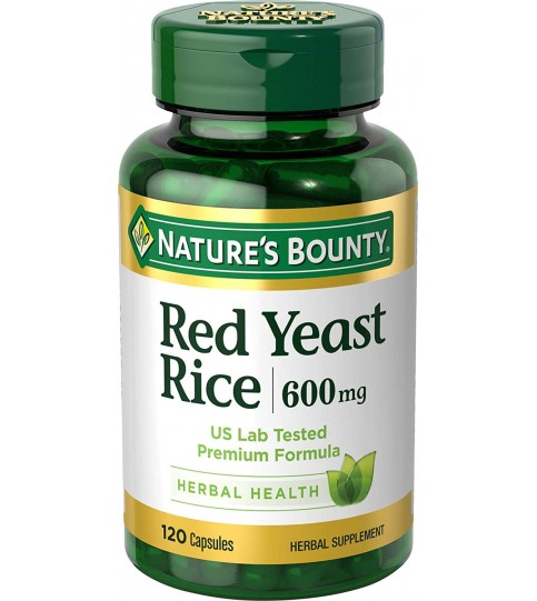 Nature's Bounty Red Yeast Rice Pills, 600mg, 120 Capsules