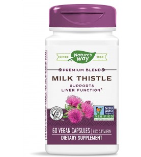 Nature's Way Premium Extract Standardized Milk Thistle, 60 Capsules