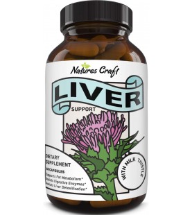 Best Liver Supplements with Milk Thistle - Natures Craft, 60 capsules