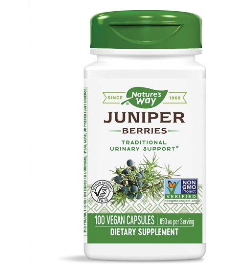 Nature's Way Premium Herbal Juniper Berries, 850 mg, 100 Capsules