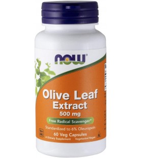 NOW Supplements, Olive Leaf Extract 500 mg, 60 Veg Capsules