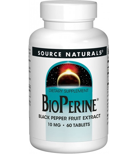 Source Naturals BioPerine - Black Pepper Fruit Extract, 60 Tablets