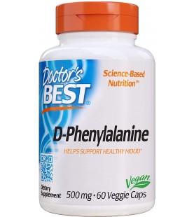 Doctor's Best D-Phenylalanine, 500 mg, 60 Veggie Caps