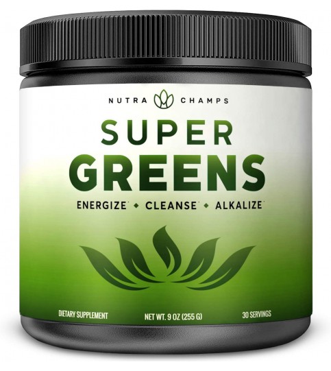 Super Greens Powder Premium Superfood -  Vegan Juice Supplement, 30 servings