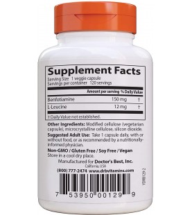 Doctor's Best BenFotiamine with BenfoPure, 150 mg, 120 Caps