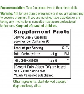 Nature's Way Fenugreek Seed, 1,220 mg per serving, 180 Count