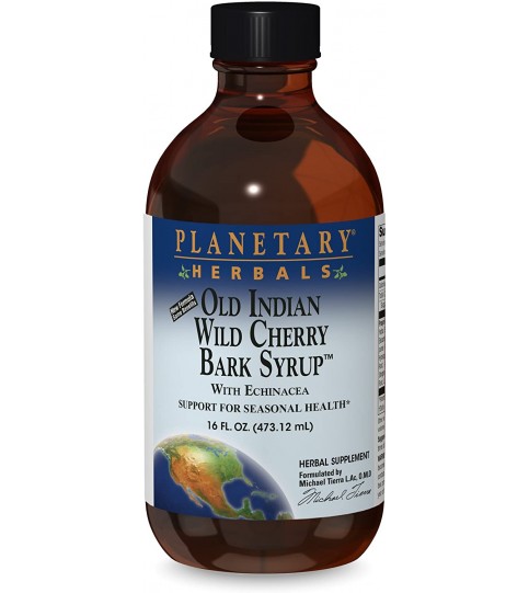 Planetary Herbals Old Indian Wild Cherry Bark Syrup With Echinacea - 16 oz