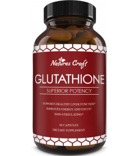 Pure Glutathione Supplement Natural Skin Whitening Pills for Men and Women, 500 mg, 60 Caps