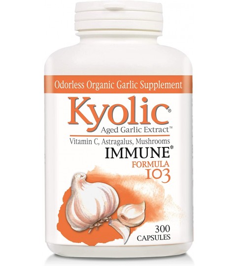 Kyolic Aged Garlic Extract Formula 103 Immune Formula, 300 Capsules