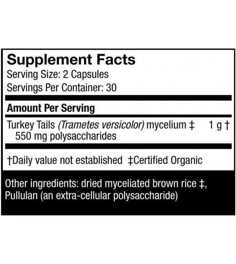 Host Defense, Turkey Tail, 60 Capsules, 30 Servings