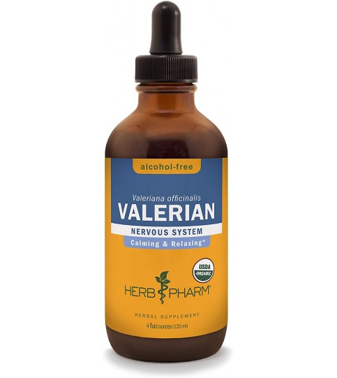 Herb Pharm Certified Organic Valerian Root Liquid Extract, 4 Ounce