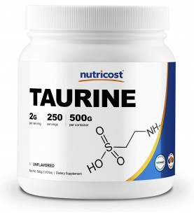 Nutricost Taurine Powder (500 Grams) - 250 Servings