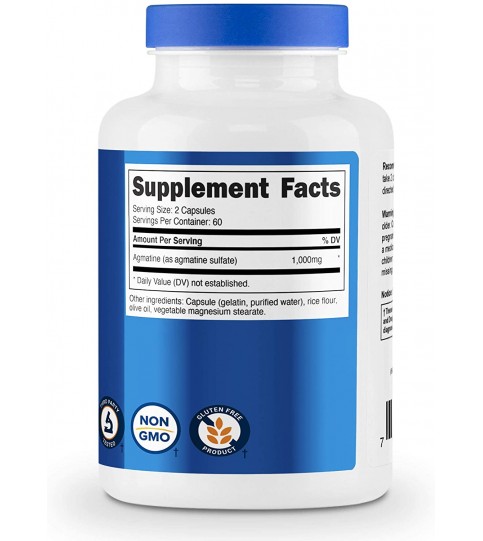 Nutricost Agmatine Sulfate 1000mg, 120 Capsules