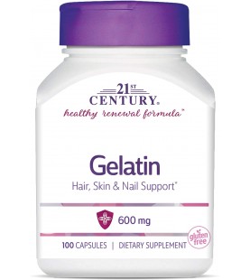 21st Century Gelatin 600mg, 100 Capsules