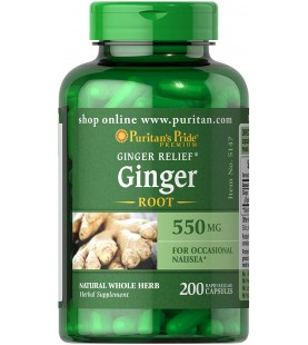Ginger Root, Supports Digestive Health, 550 Mg, 200 Capsules