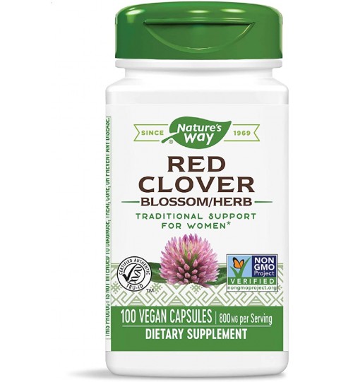 Natures Way Red Clover Blossom, 400mg 100 Capsules