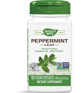 Nature's Way Premium Herbal Peppermint Leaf, 700 mg, 100 Capsules