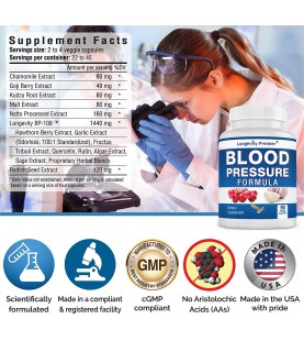 Longevity Blood Pressure Formula - 90 Capsules