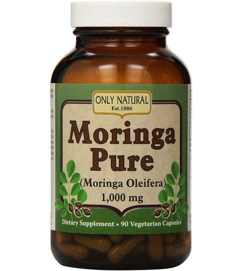 Only Natural Moringa Pure - 1000 mg - 90 Vegetarian Capsules