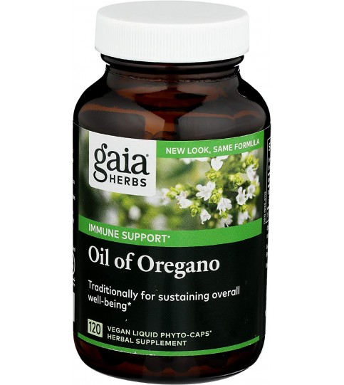 Gaia Herbs Oil of Oregano, Vegan Liquid Capsules, 120 Count