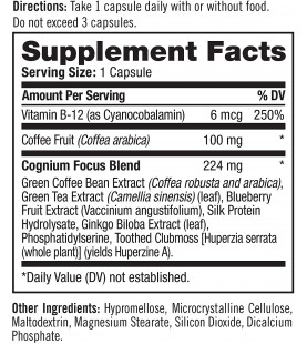 Natrol Cognium Focus, Brain Health & Focus Supplement, 60 Capsules