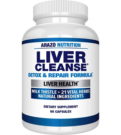 Liver Cleanse Detox & Repair Formula – 22 Herbs Support Supplement, 60 capsules