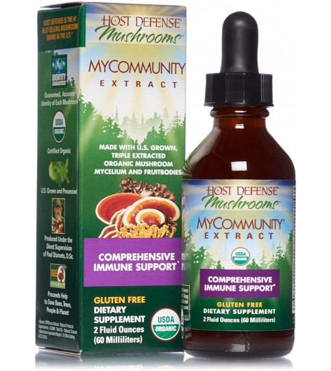 Host Defense, MyCommunity Extract, Mushroom Supplement 2 oz (60 Servings)