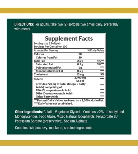 Fish Oil by Nature's Bounty, Dietary Supplement, 1200 Mg, 200 Softgels