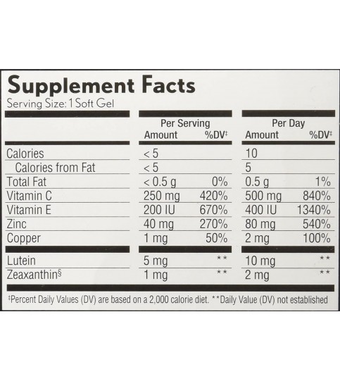 Bausch and Lomb PreserVision AREDS 2 Formula - 180 Softgels